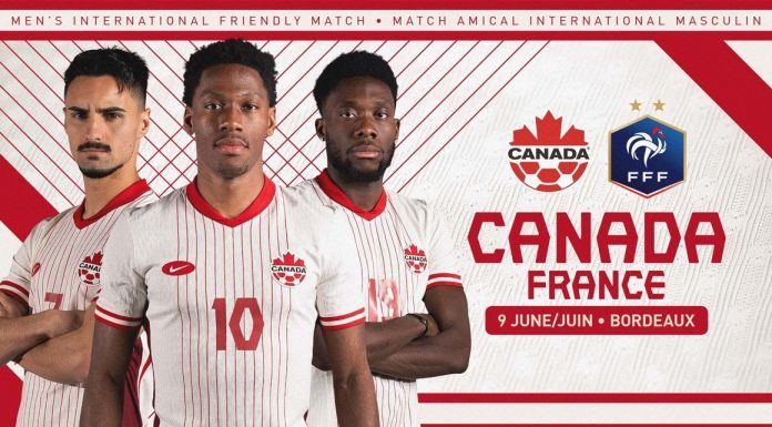 Canada’s Men’s National Team will play an international friendly against France