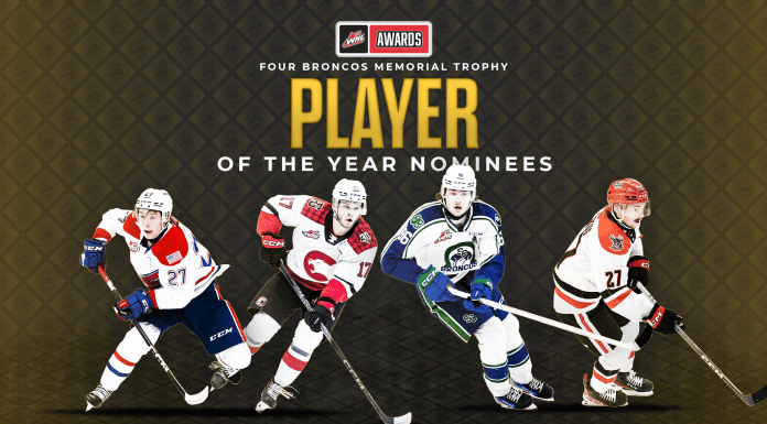 WHL announces Division Nominees for Four Broncos Memorial Trophy