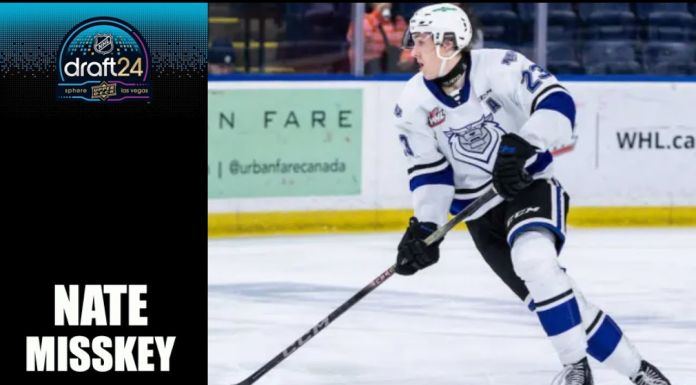Victoria Royals Nate Misskey selected 143rd overall by the San Jose Sharks in 2024 NHL Draft